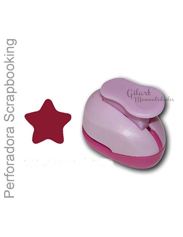 Perforadora estrella mini Stamperia para scrapbooking y manualidades con papel y goma Eva.