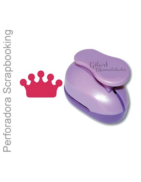 Perforadora corona mediana Stamperia para scrapbooking, ideal para papel, cartulina y goma Eva.
