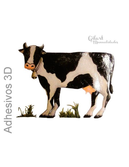 Pegatinas 3D Vaca 10x10 cm, para decorar paredes, muebles y manualidades en general. Pegatinas 3D Vaca 10x10 cm, para decorar paredes, muebles y manualidades en general.