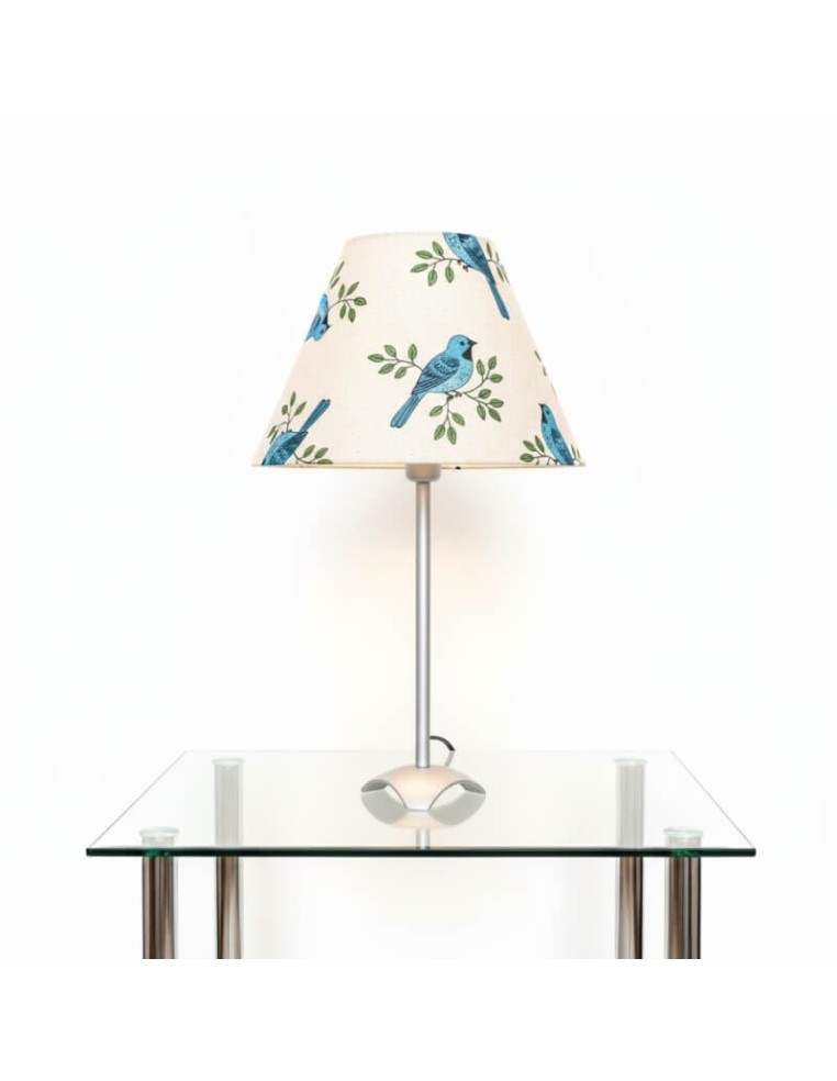 Pie de Lámpara triángulo gris plata 31 cm para lámparas de mesa elegantes