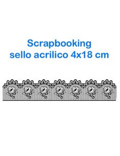 Sello acrílico Stamperia de puntilla de 4x18cm para scrapbooking y manualidades.