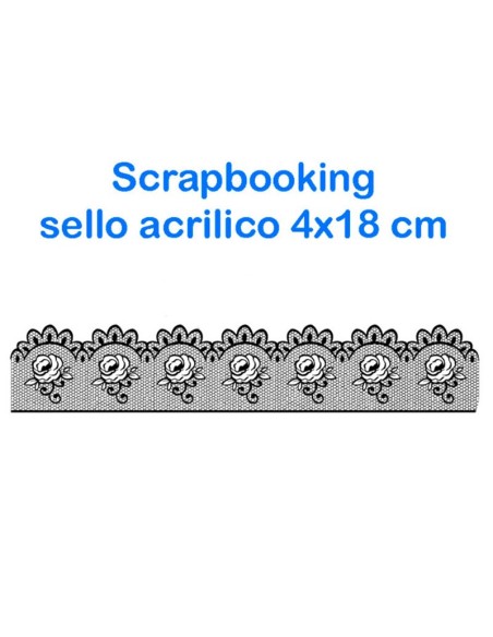 Sello acrílico Stamperia de puntilla de 4x18cm para scrapbooking y manualidades.