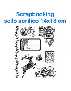 Set de 8 sellos acrílicos Stamperia de 14x18cm con motivos de naturaleza.