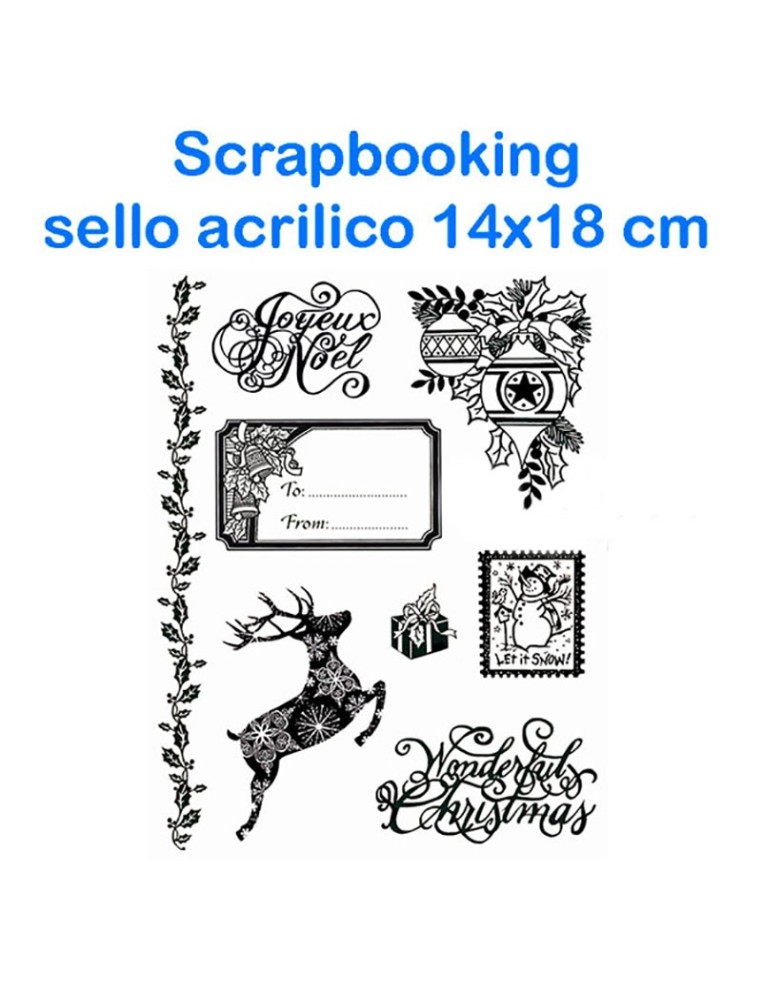 Set de 8 sellos acrílicos Stamperia de 14x18cm con motivos de naturaleza.
