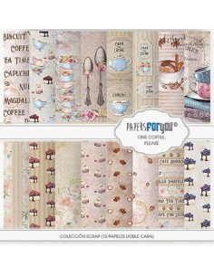 Bloc de papel scrapbooking Papers For You One Coffee Please para manualidades y álbumes.