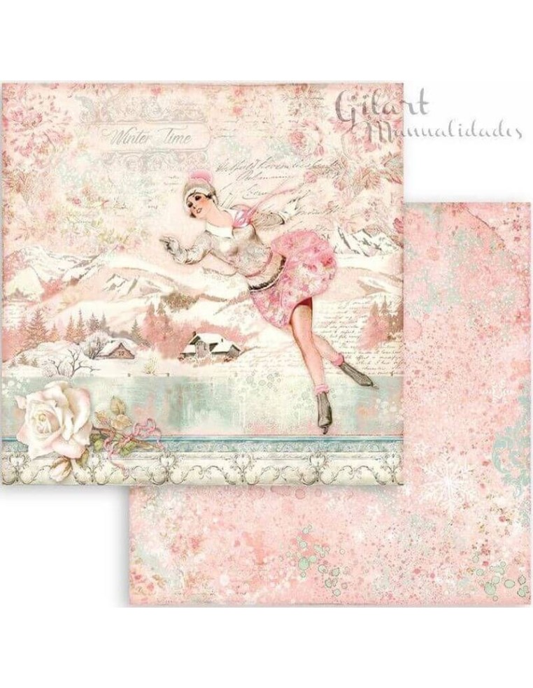 Delicada bailarina de hielo en un sueño invernal. Dulzura en cada paso.