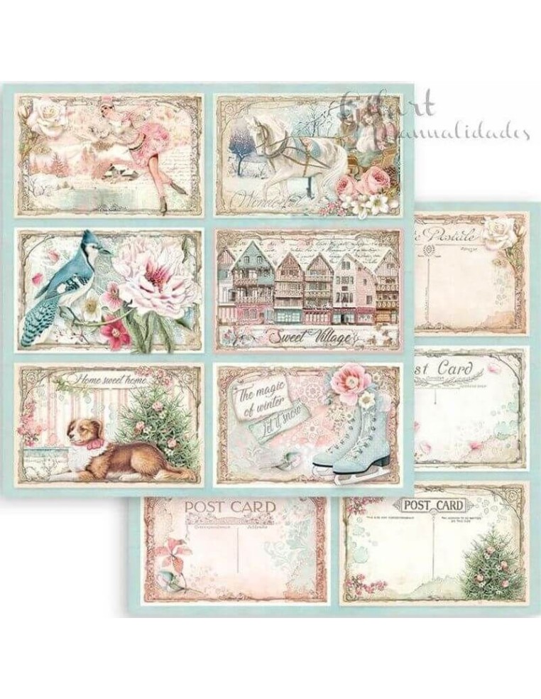 Colección de postales invernales: dulzura, magia y el encanto de la estación en cada detalle