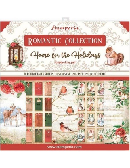 Portada del set de scrapbooking "Home for the Holidays", con ilustraciones de la colección. Portada del set de scrapbooking "Home for the Holidays", con ilustraciones de la colección.