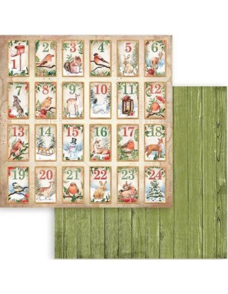 Calendario de Adviento con ilustraciones de animales y escenas navideñas, perfecto para la cuenta regresiva. Calendario de Adviento con ilustraciones de animales y escenas navideñas, perfecto para la cuenta regresiva.