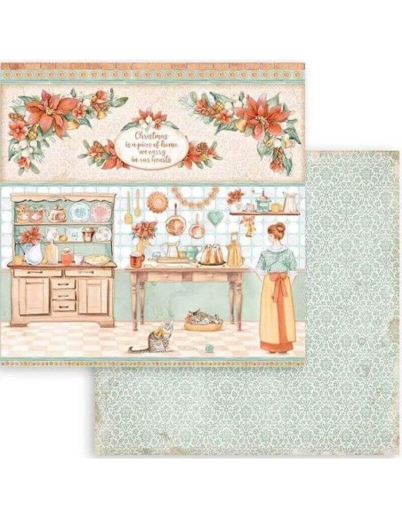 Cálida cocina navideña con un mensaje especial. ¡Ideal para tus proyectos! Cálida cocina navideña con un mensaje especial. ¡Ideal para tus proyectos!