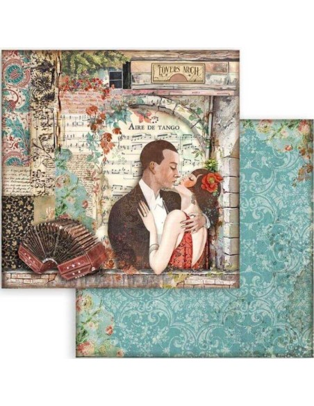 Papeles scrapbooking Desire Stamperia 30,5x30,5 cm, reverso mostrando pareia Papeles scrapbooking Desire Stamperia 30,5x30,5 cm, reverso mostrando pareia