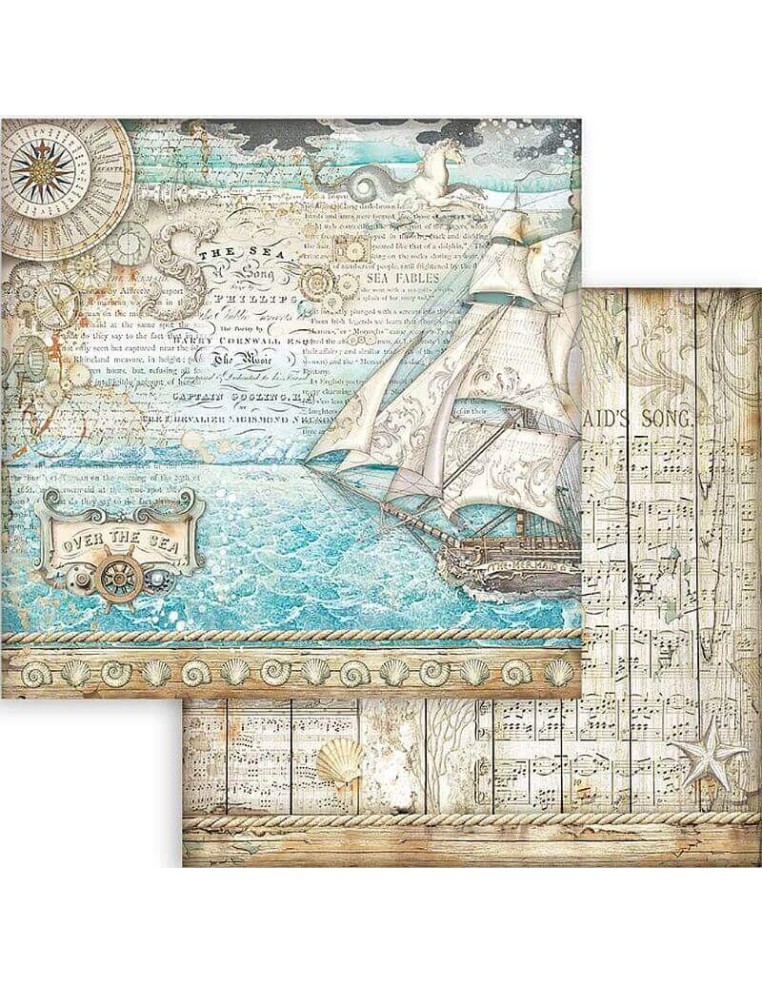 Veleros, mapas antiguos y la canción del mar. Perfecto para tus proyectos.