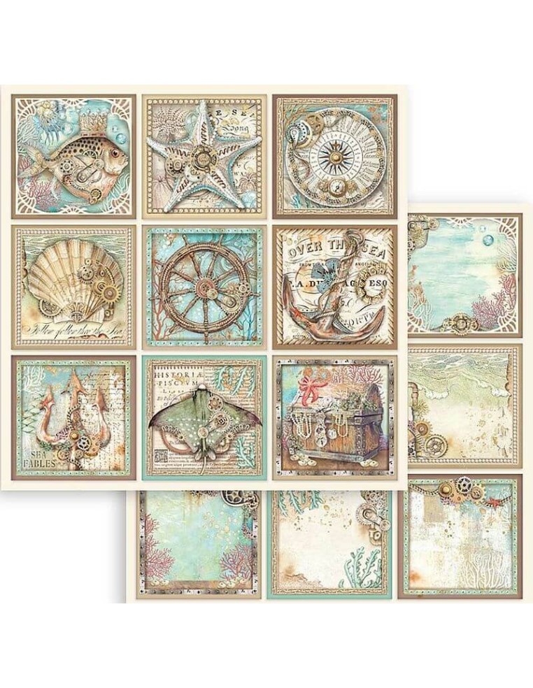 Die-cuts de temática marina: estrellas de mar, anclas y tesoros para tus creaciones.