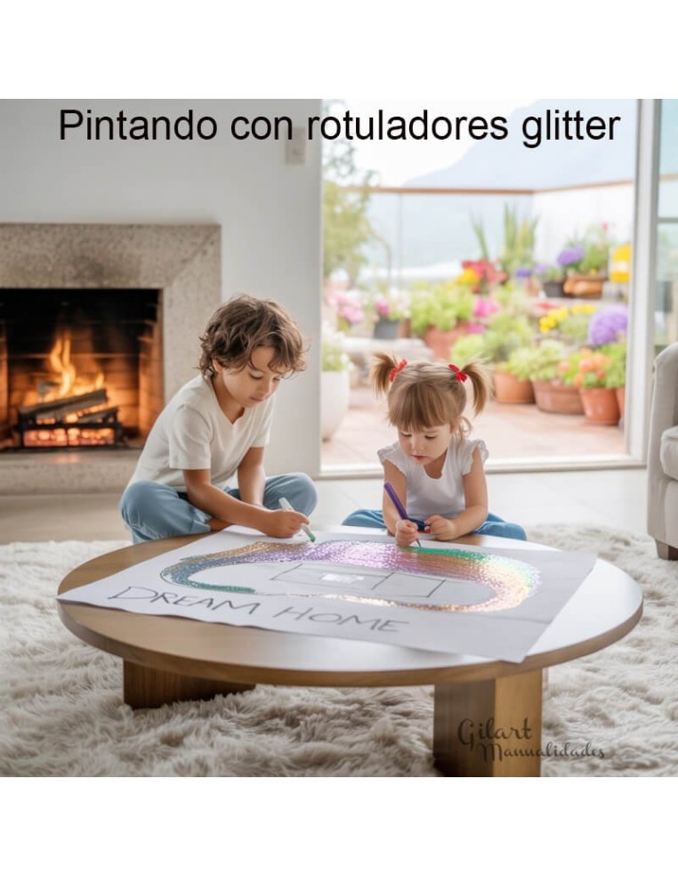 Despierta la magia en cada trazo: crea obras brillantes con Rotuladores Glitter