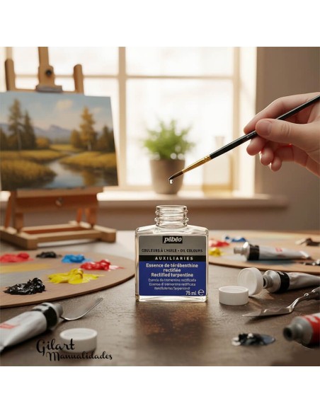 Trementina Rectificada Pebeo: esencial para diluir óleos y limpiar pinceles. ¡Crea sin límites!