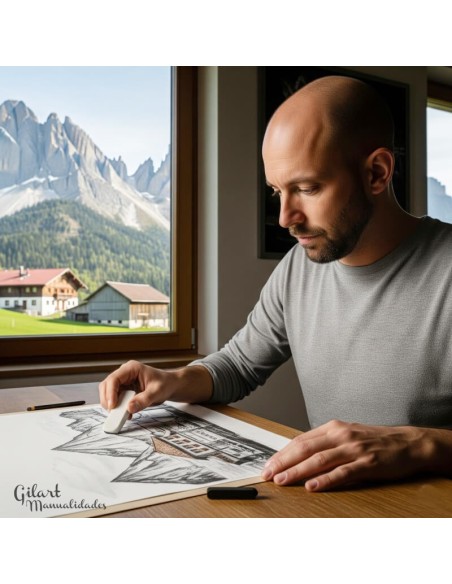 Goma de borrar Pebeo, ideal para corregir y difuminar trazos de carboncillo, grafito, pasteles y sanguinas. Goma de borrar Pebeo, ideal para corregir y difuminar trazos de carboncillo, grafito, pasteles y sanguinas.