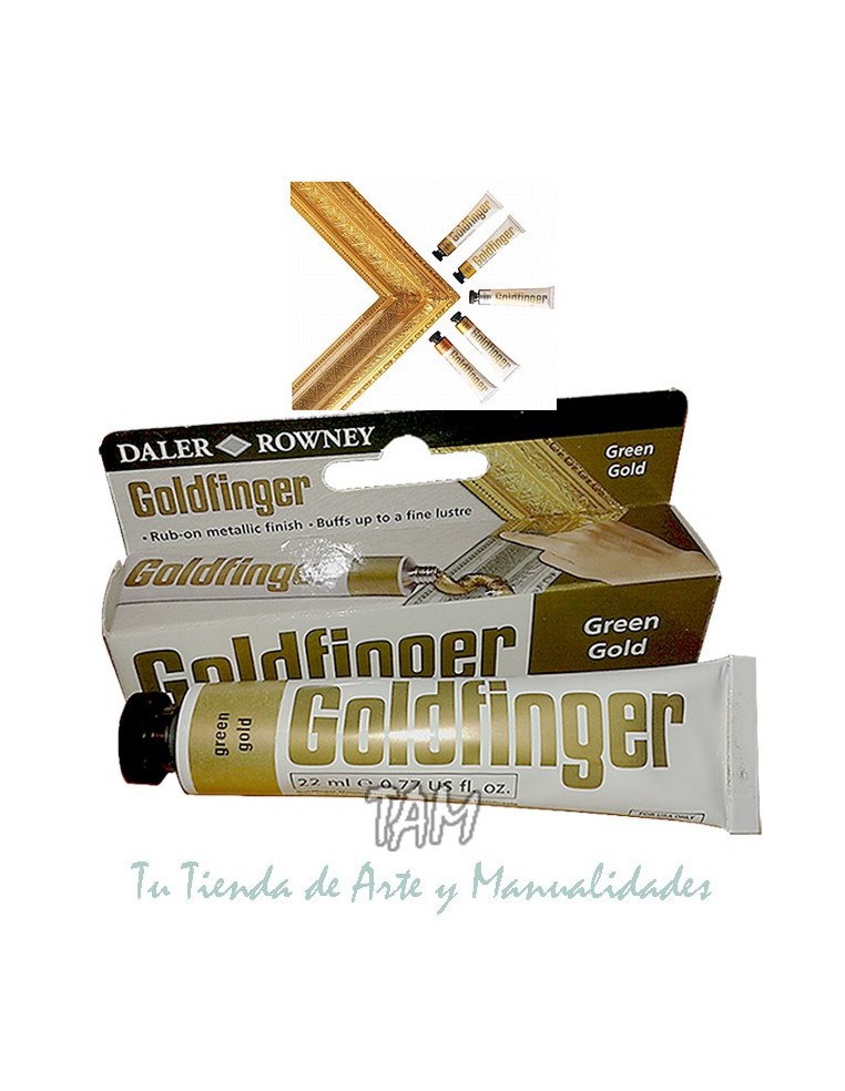 Goldfinger, cera para dorar a dedo de Daler-Rowney para manualidades y restauración.