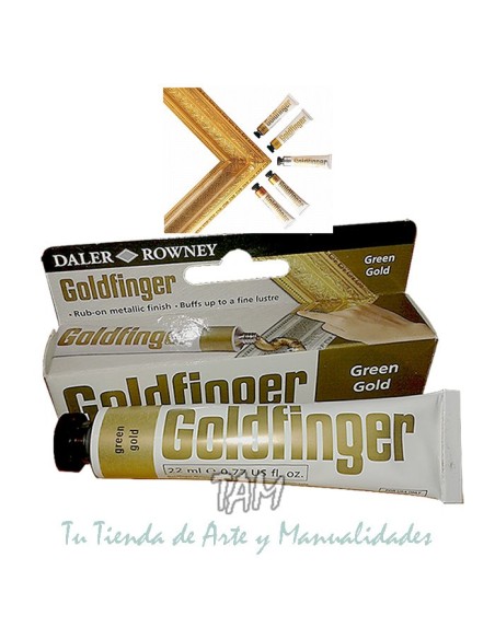 Goldfinger, cera para dorar a dedo de Daler-Rowney para manualidades y restauración.