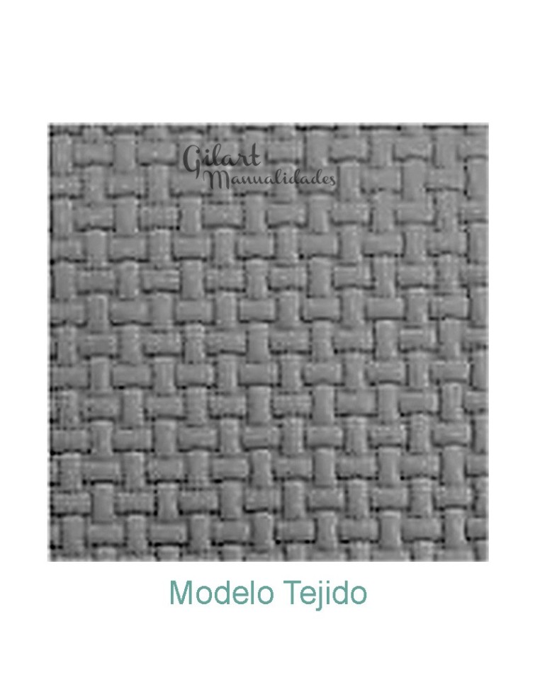 Placas de repujado tejido 200x115 mm para decorar proyectos en cuero, metal y plástico