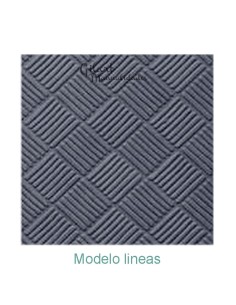 Placa de repujado, cuadro y líneas 120 x 120 mm para relieves en cuero, metal y plástico