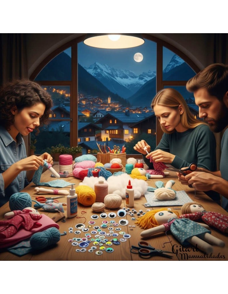 Ojos móviles redondos de 15 mm con pestañas bolsa 100 Uds. en uso creativo para muñecas y manualidades