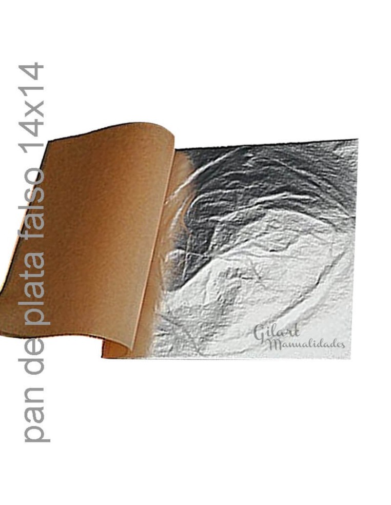 Pan de Plata 14x14 cm: El brillo cálido para dorar tus creaciones artísticas.