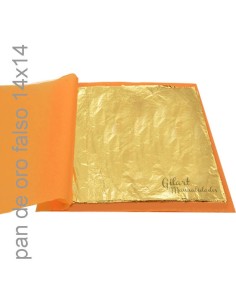 Pan de Oro 14x14 cm: El brillo cálido para dorar tus creaciones artísticas.