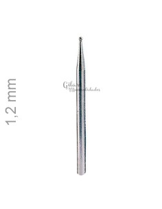 Punta de diamante 1,2 mm para pulido fino de vidrio y metales, precisión garantizada.