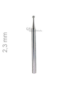 Punta de diamante 2,3 mm para pulido fino en vidrio y metales, precisión suprema.