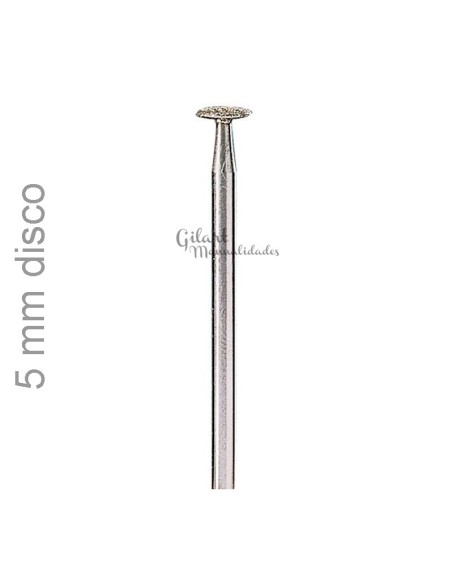 Disco diamante 5 mm para corte fino en vidrio y metal, ideal para trabajos de precisión.