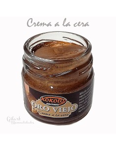 Cera en Crema Kokolo Oro Viejo 25 cc, ideal para dorar madera, yeso, metal.