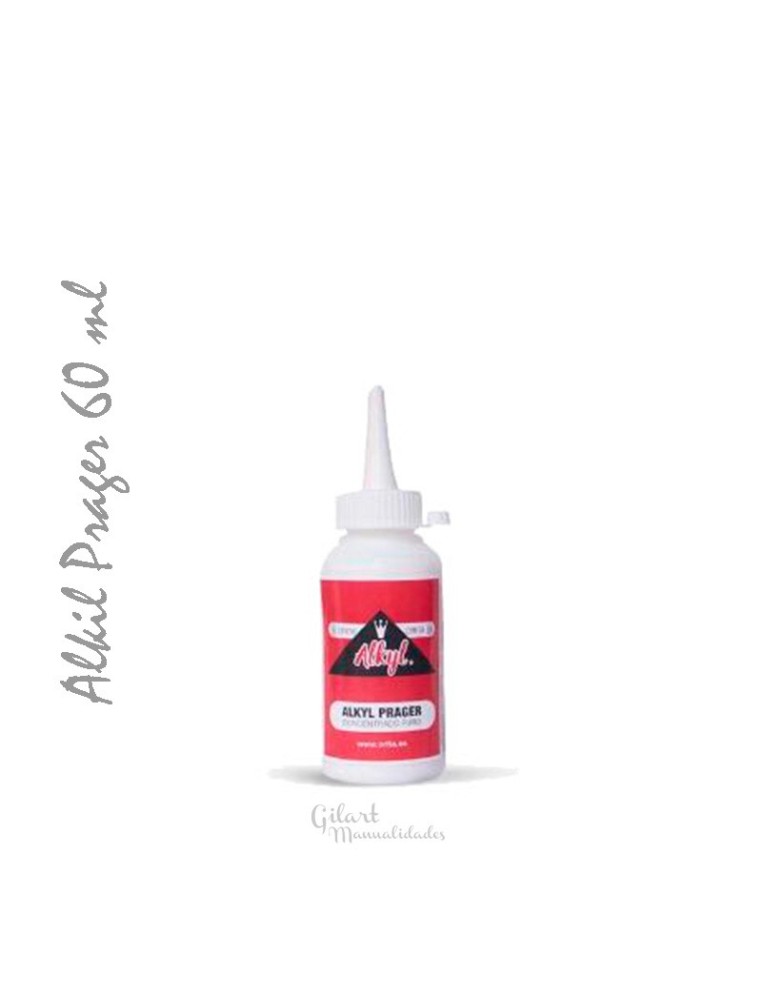 Cola blanca concentrada Alkyl Prager 60 ml, adhesivo y barniz para manualidades.