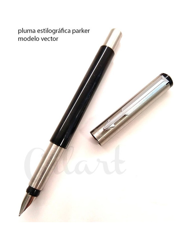Pluma estilográfica Parker Vector Standard negra, elegante y precisa para escritura creativa