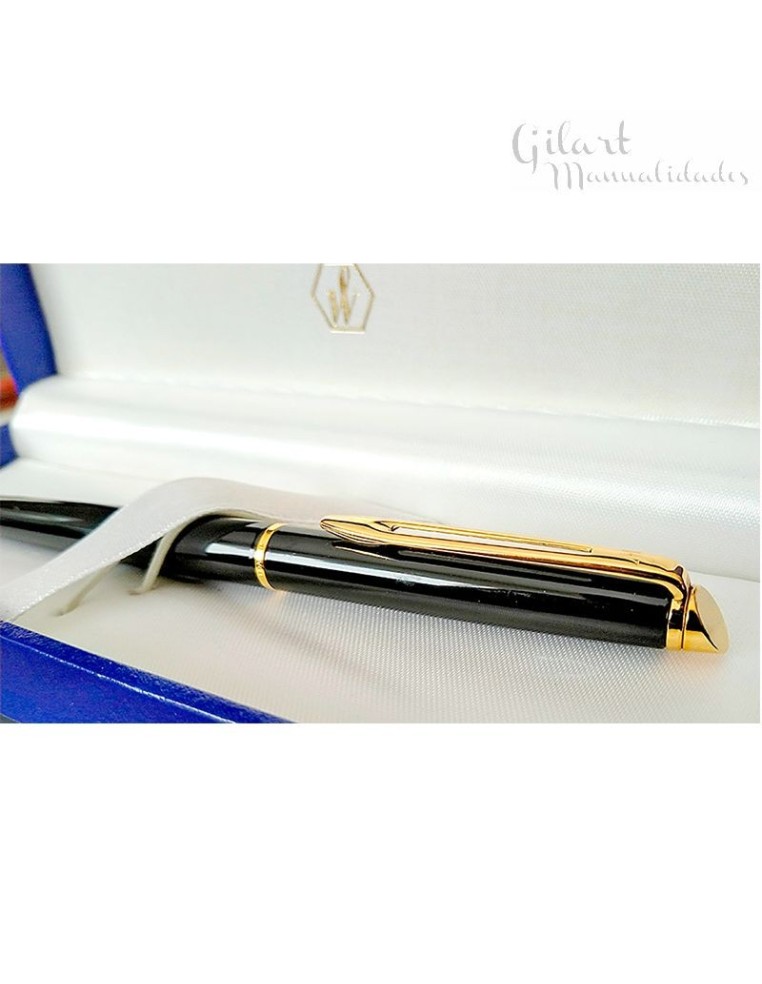 Detalle del elegante clip del bolígrafo Waterman Hémisphère, un toque de sofisticación en tu herramienta de escritura.