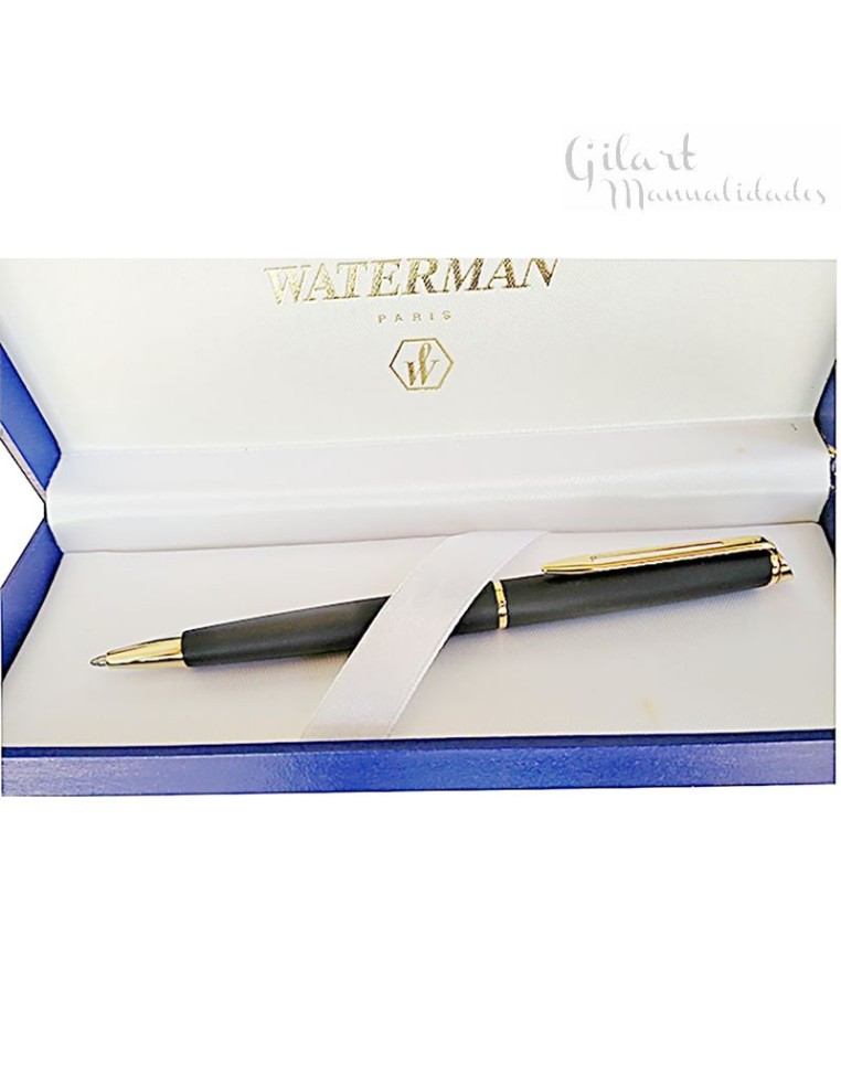 Bolígrafo Waterman Hemisphere laca negro mate para escritura elegante y de lujo.