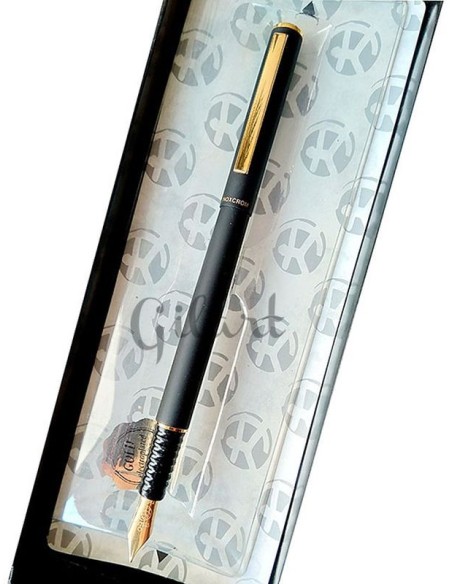 Pluma estilográfica Inoxcrom Sagittarius negra. Elegancia 24 K para tu escritura. 🖋️ Pluma estilográfica Inoxcrom Sagittarius negra. Elegancia 24 K para tu escritura. 🖋️