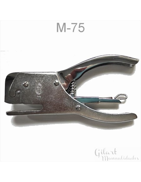 Grapadora tenaza El Casco M-75 en acabado cromo mate — elegante y funcional. Grapadora tenaza El Casco M-75 en acabado cromo mate — elegante y funcional.