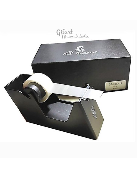 Dispensador de cinta adhesiva El Casco M-800 negro para tu escritorio.