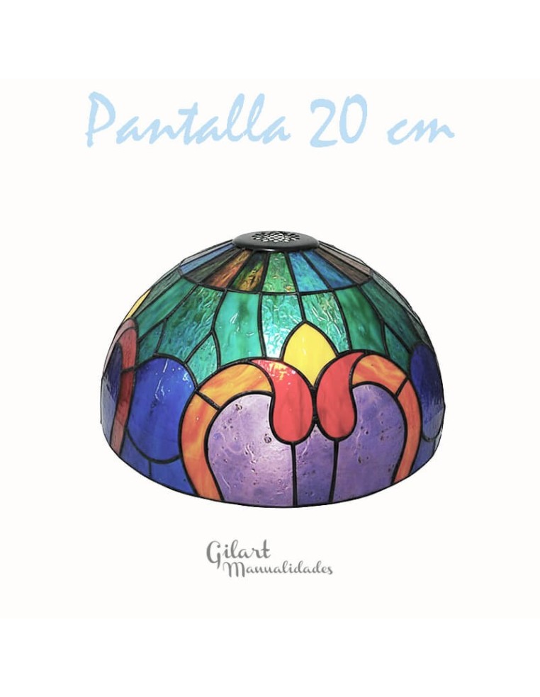 Pantalla Tiffany DIY Metacrilato 20 cm Ornamento: dale vida a tu luz con colores vibrantes.