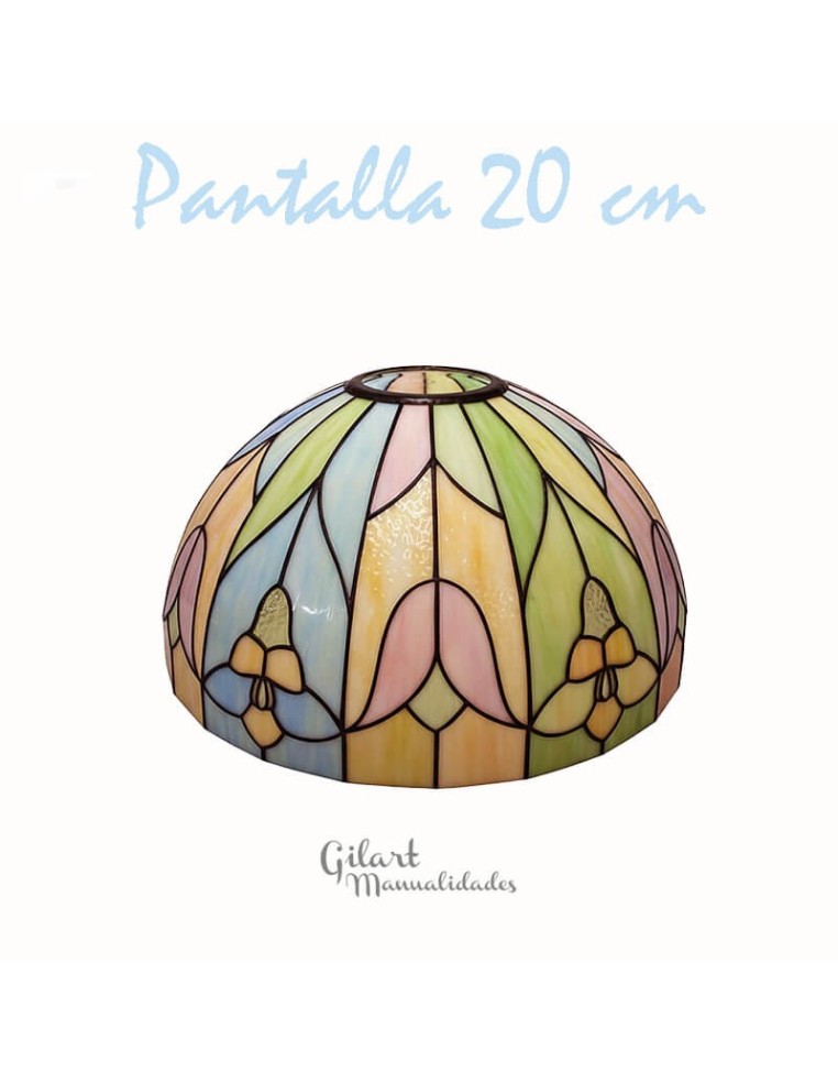 Pantalla Tiffany DIY Metacrilato 20 cm - Tulipanes y Flores: un toque de arte y color para tu iluminación.