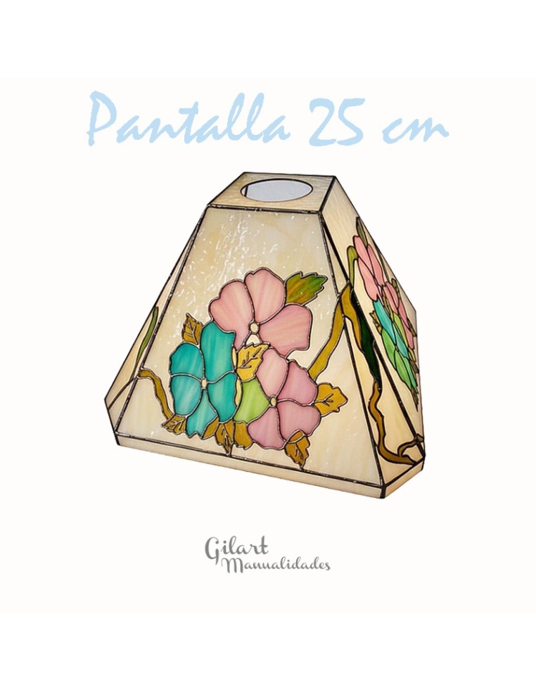 Pantalla octogonal estilo Tiffany con pensamientos. Perfecta para tus proyectos DIY.