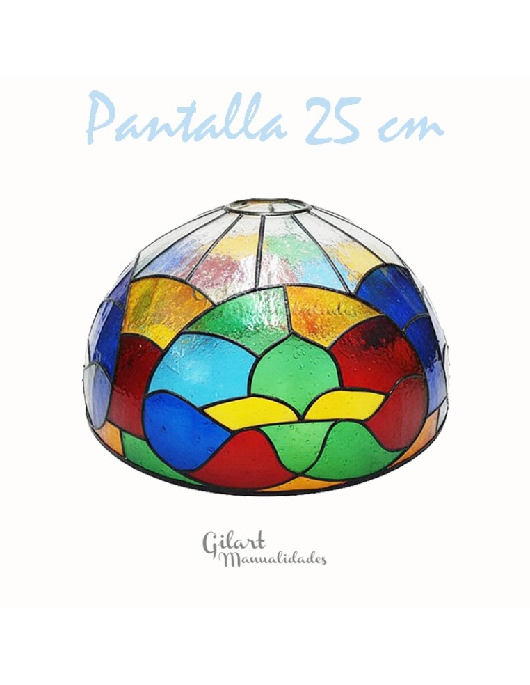Crea tu propia lámpara Tiffany con la pantalla de metacrilato y diseño de flor de lis.