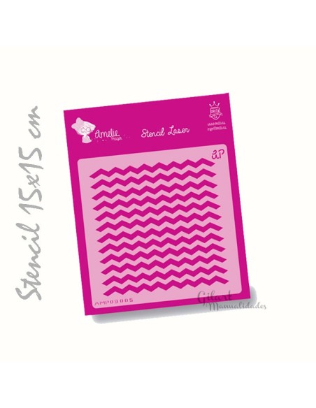 Plantilla Stencil Amelie Corriente 15x15 para fondos y texturas.