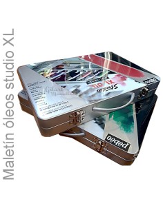 Maletín de óleo Pebeo Studio XL con 17 tubos para artistas y aficionados.