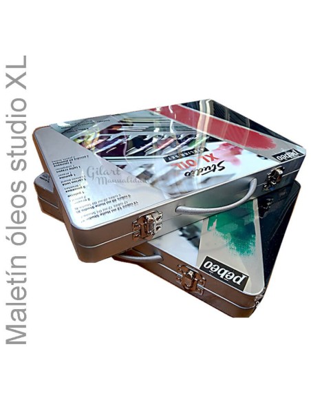Maletín de óleo Pebeo Studio XL con 17 tubos para artistas y aficionados.