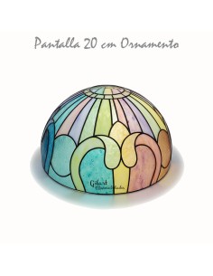 Pantalla Tiffany DIY Metacrilato 20 cm Ornamento: dale vida a tu luz con colores vibrantes.