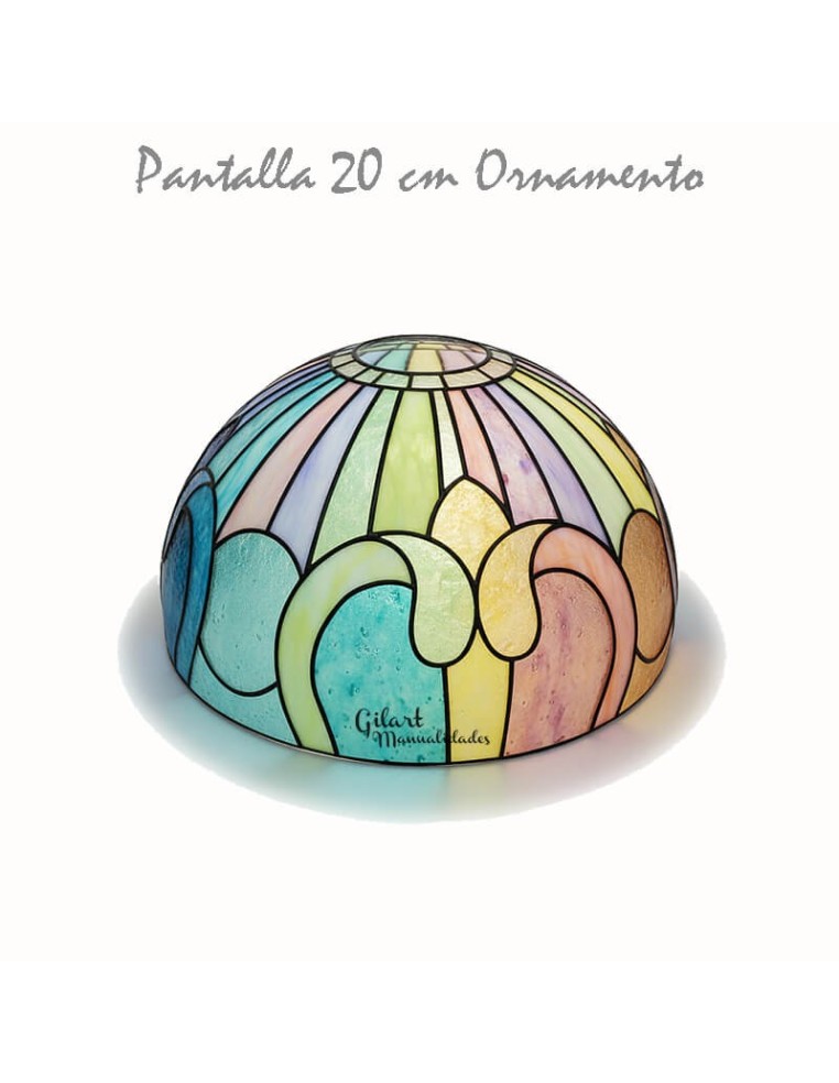 Pantalla Tiffany DIY Metacrilato 20 cm Ornamento: dale vida a tu luz con colores vibrantes.