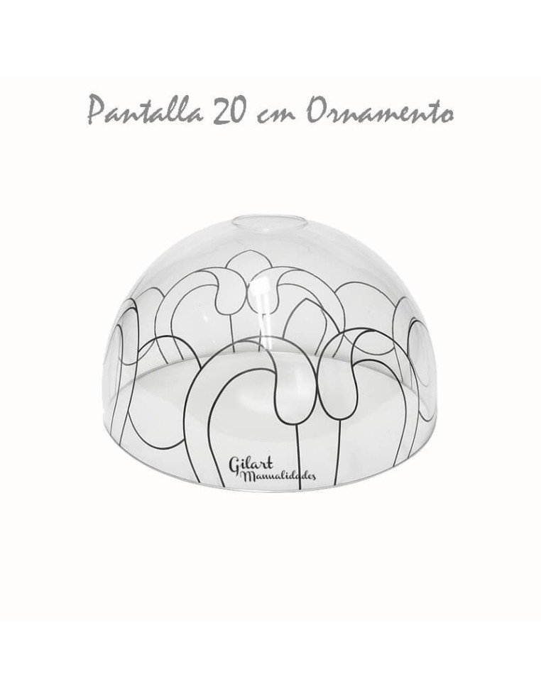 Pantalla Tiffany metacrilato ornamento 20 cm. Para pintar y crear tu manualidad