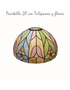 Pantalla Tiffany DIY Metacrilato 20 cm - Tulipanes y Flores: un toque de arte y color para tu iluminación.