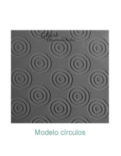 Placas de repujado círculos 105x195 mm ideales para trabajos de textura creativa